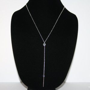Source Unknown Silver Drop Necklace